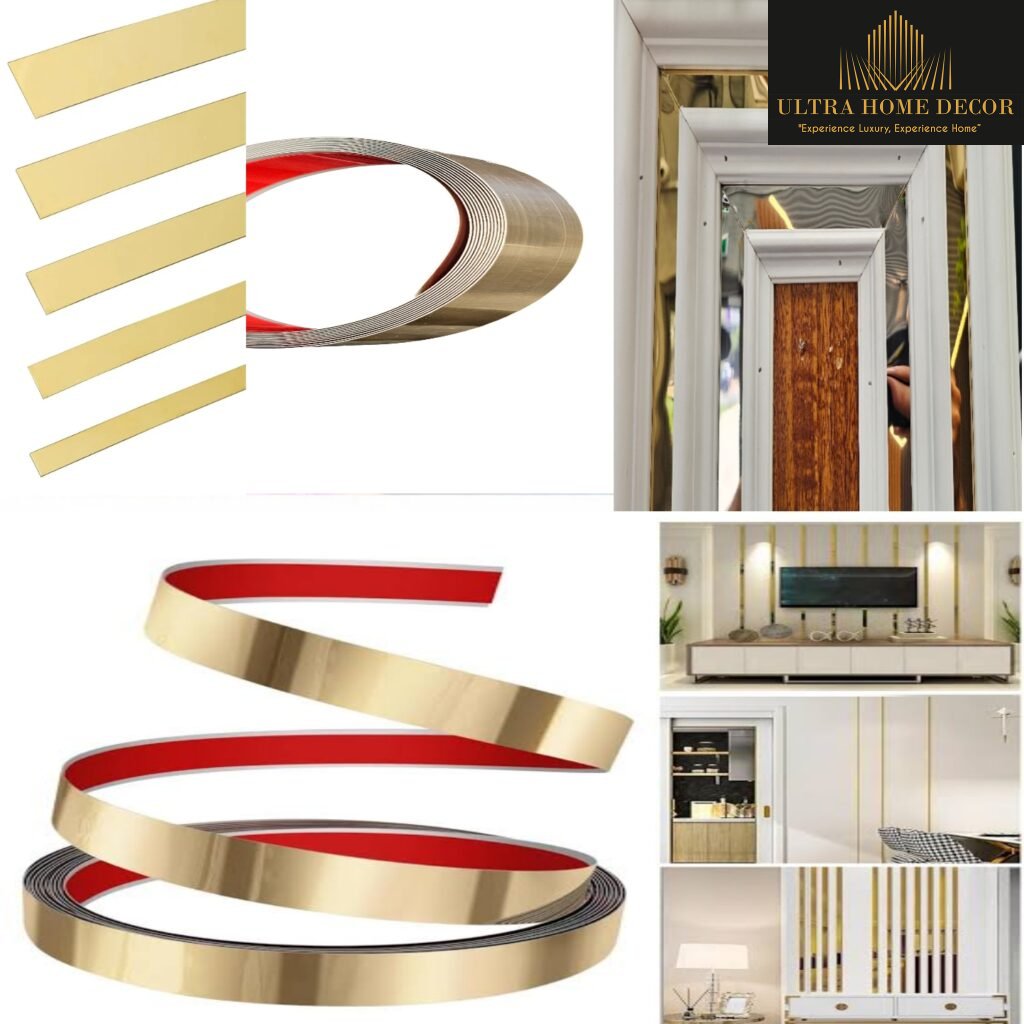 Gold steel strips 30*5000mm for home decoration