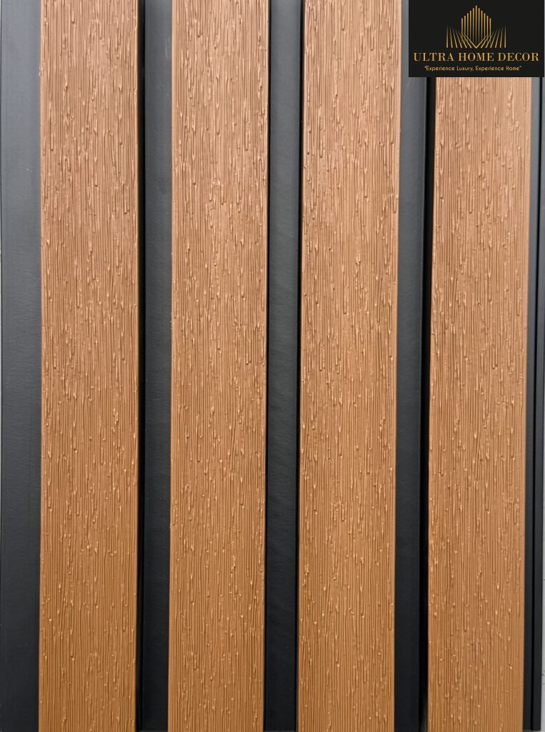 220 x 25 x 4000 WPC Outdoor Wall Panel second generation teak color uhd-4001
