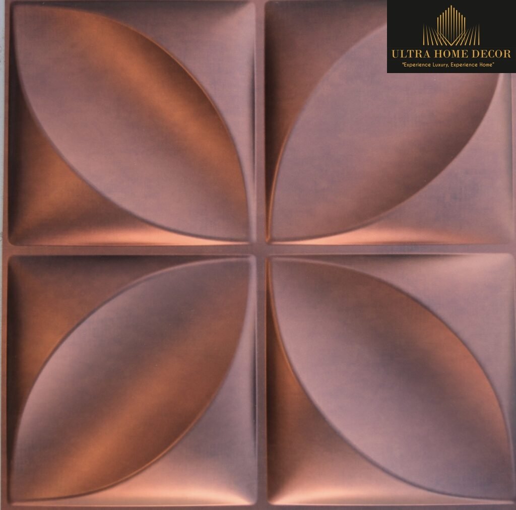 3D COPPER BROWN FLOWER TILES 3d-006