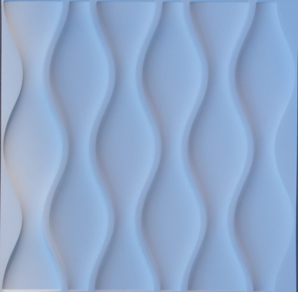 3D WHITE WAVE TILES 3d-0011
