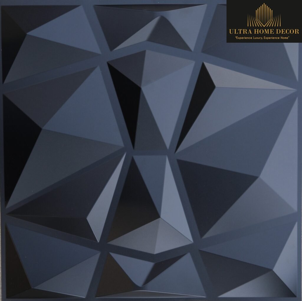 3D BLACK MATTE DIAMOND TILE 3d-005