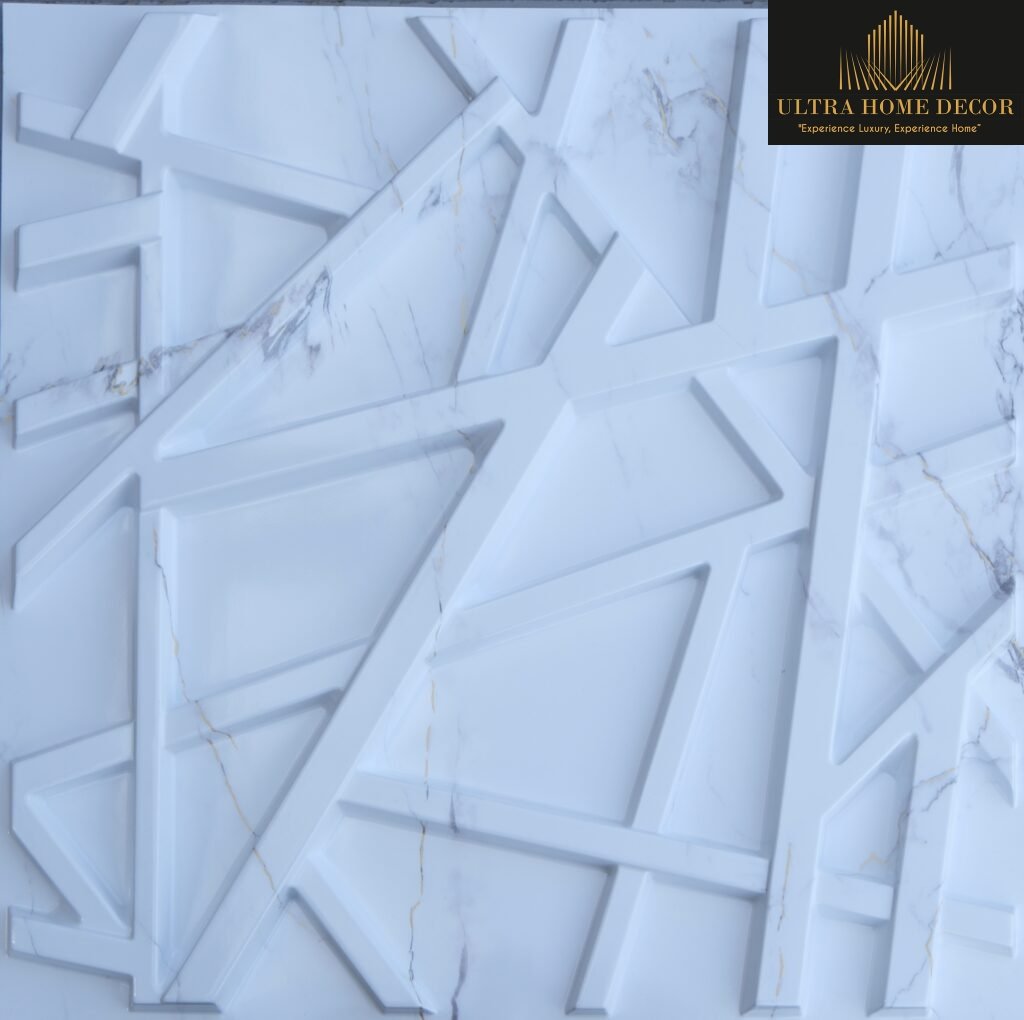 3D WHITE MARBLE LINE TILE 3d-0016