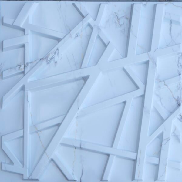 3D WHITE MARBLE LINE TILE 3d-0016