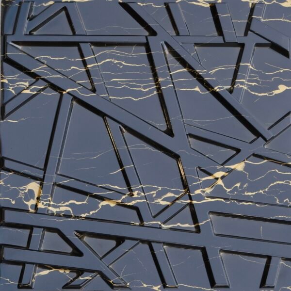 3D BLACK MARBLE LINE TILES 3d-0015
