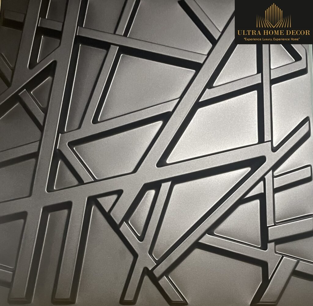 3D BLACK MATTE LINE TILES 3d-0014