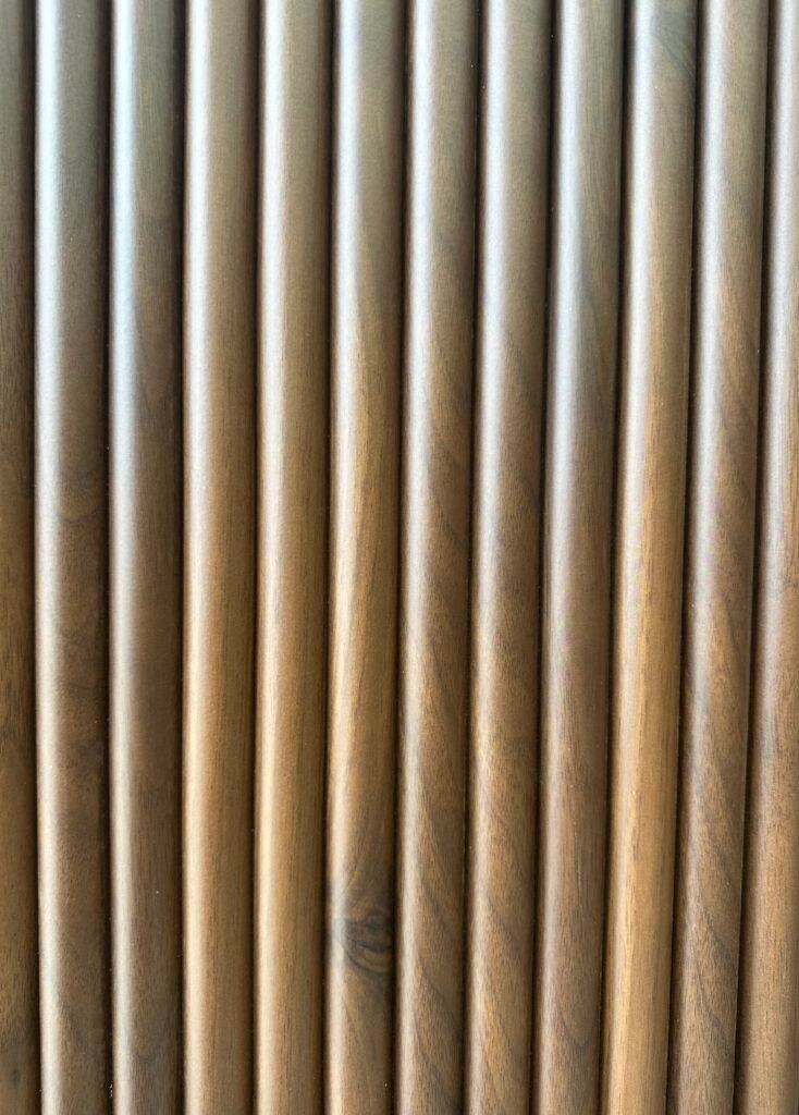 300*12*2900mm flexible semi bold wall panel dark walnut color uhd-307