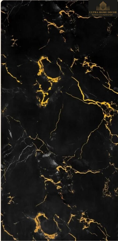 1220*3*2900mm uv marble sheet  midnight eclipse